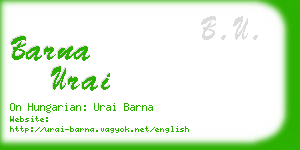 barna urai business card